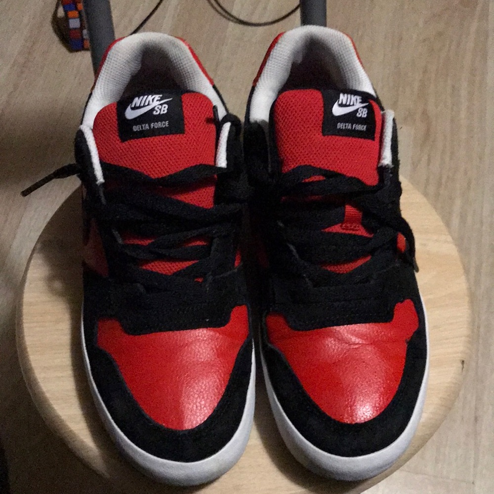 Red and black Nike Sb size 8
